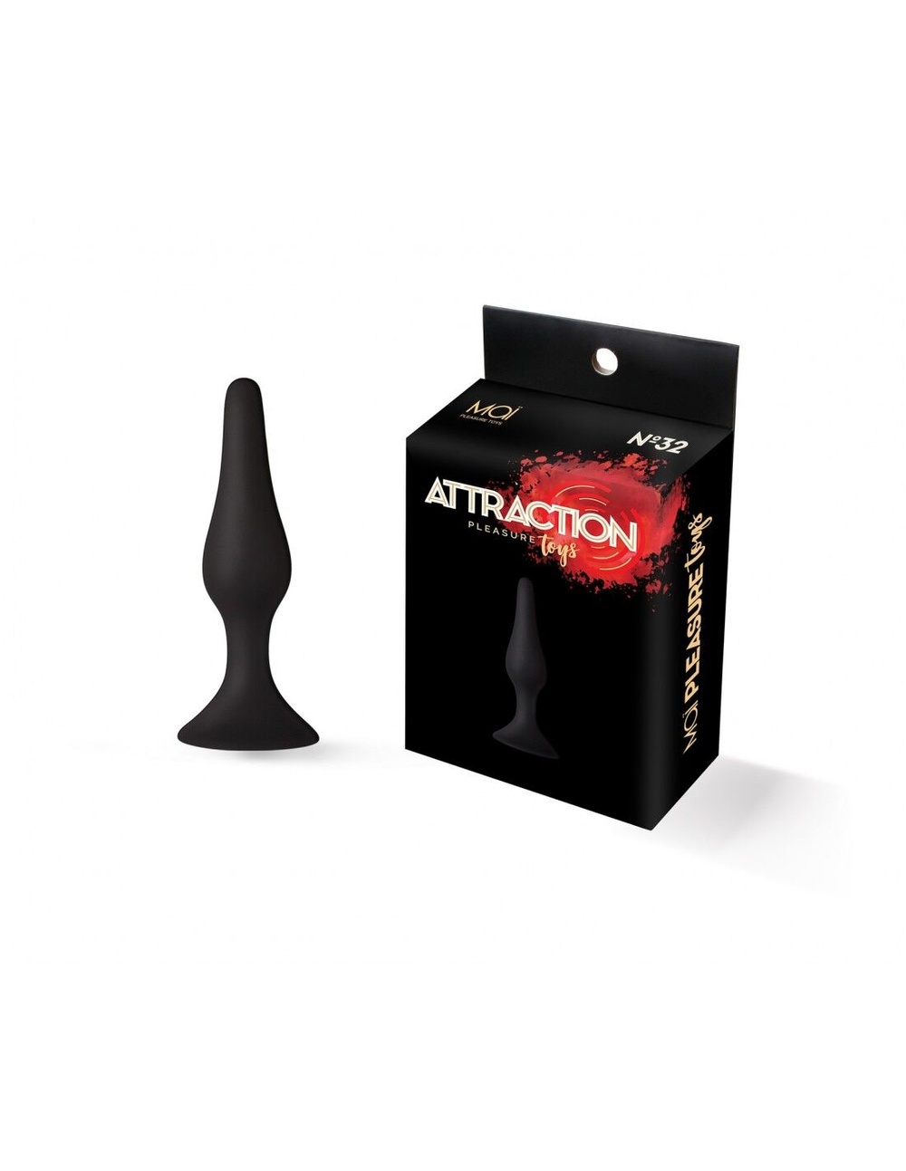 Анальна пробка на присоску MAI Attraction Toys №32 Black, довжина 10,5 см, діаметр 2,5 см фото