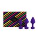 Набор силиконовых анальных пробок FeelzToys - Bibi Butt Plug Set 3 pcs Purple фото 1