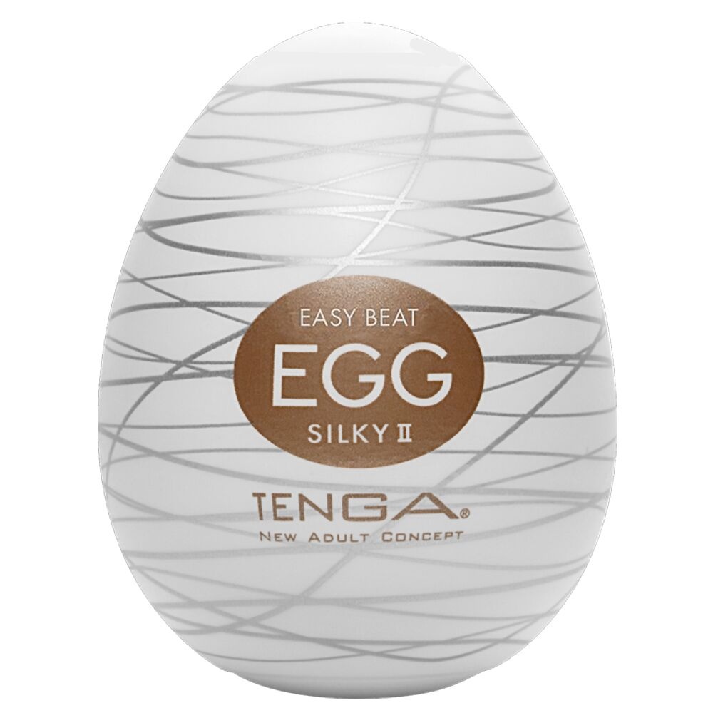 Мастурбатор-яйце Tenga Egg Silky II з рельєфом у вигляді павутини фото