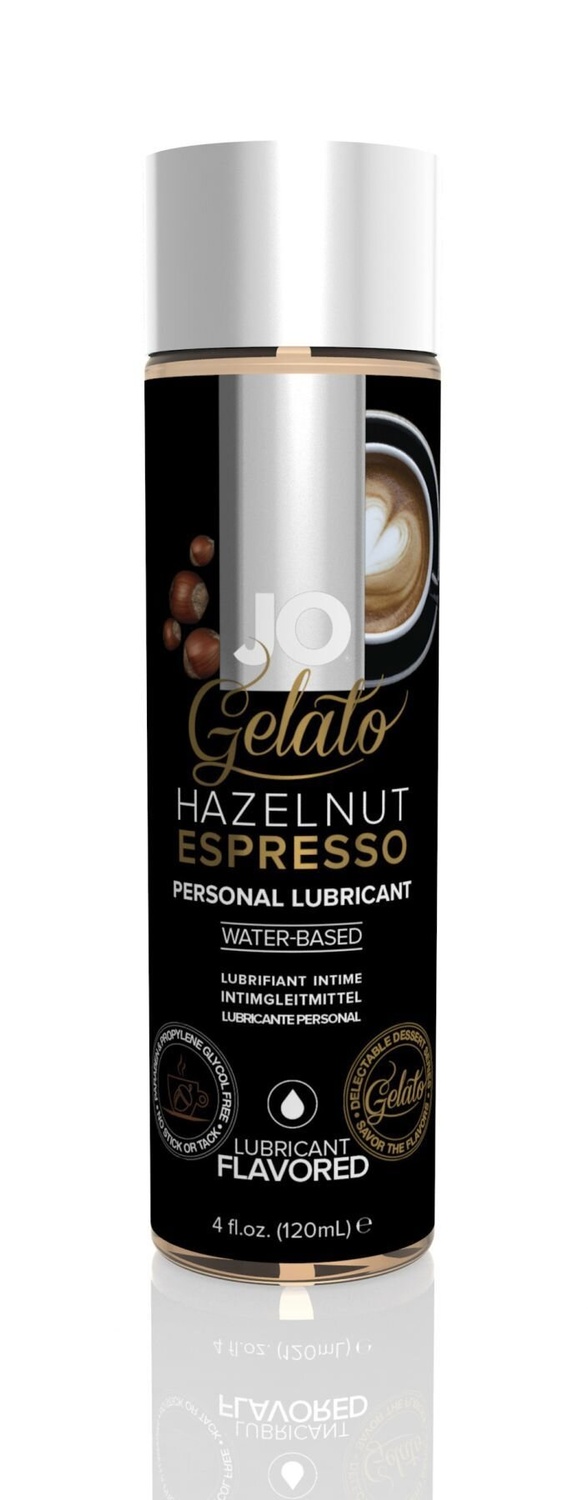 Змазка на водній основі System JO GELATO Hazelnut Espresso (120 мл) без цукру, парабенів і гліколю фото