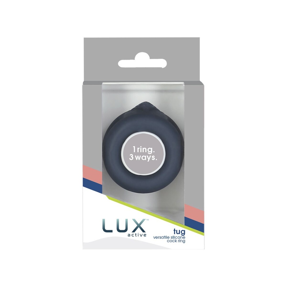 Двойное эрекционное кольцо LUX Active – Tug – Versatile Silicone Cock Ring фото