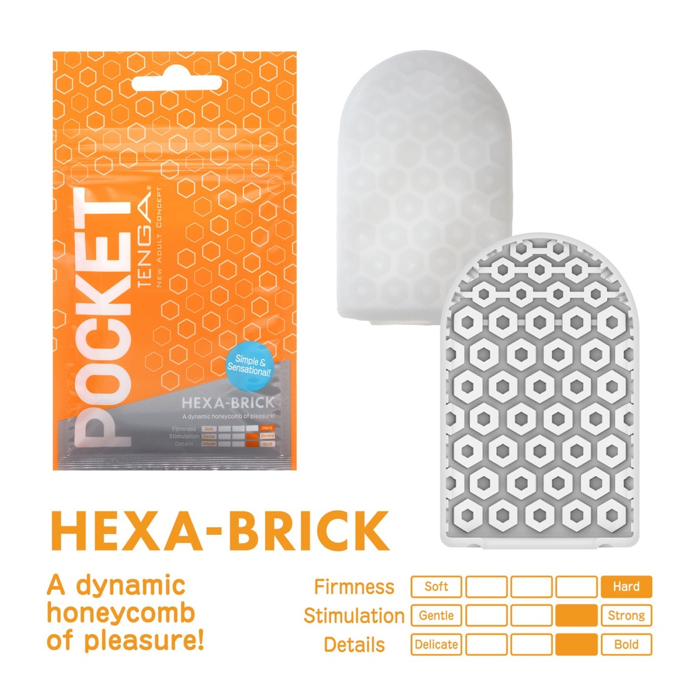 Мастурбатор TENGA Pocket Hexa-Brick фото