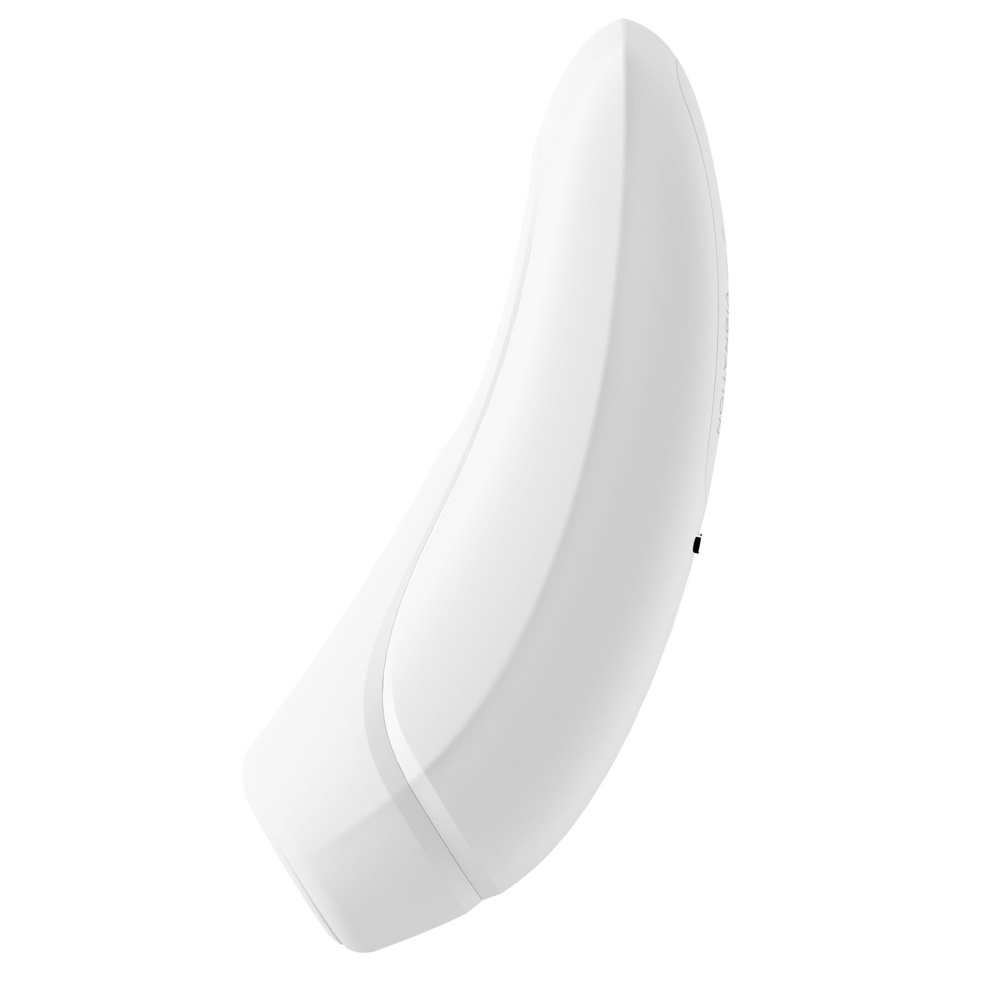 Вакуумный клиторальный стимулятор Satisfyer Curvy 1+ White с управлением через интернет фото
