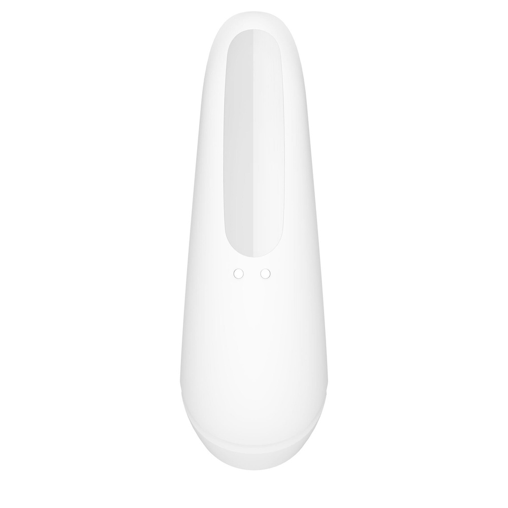 Вакуумный клиторальный стимулятор Satisfyer Curvy 1+ White с управлением через интернет фото