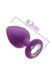 Анальна пробка з кристалом MAI Attraction Toys №48 Purple, довжина 8,2см, діаметр 3,5 см фото 1