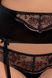 Комплект білизни BRIDA SET OpenBra black L/XL — Passion Exclusive: трусики-танга, пояс, відкритий ліф фото 2