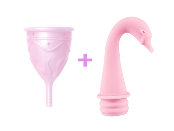 Менструальная чаша Femintimate Eve Cup размер S с переносным душем, диаметр 3,2см фото