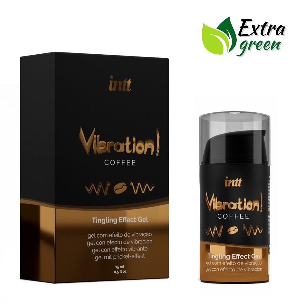Жидкий вибратор Intt Vibration Coffee (15 мл) EXTRA GREEN, очень вкусный, действует до 30 минут фото