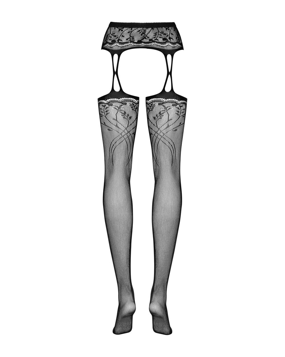 Obsessive Garter stockings S206 black S/M/L фото