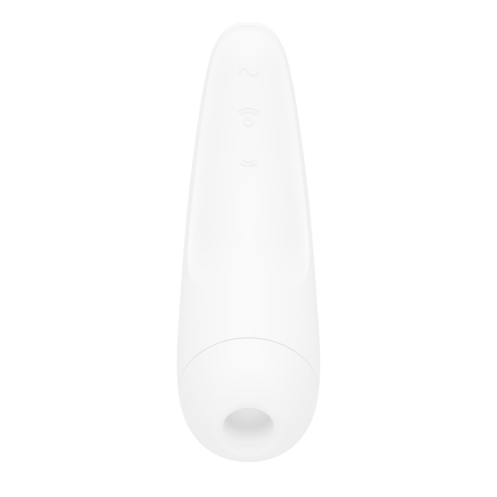 Вакуумный клиторальный стимулятор Satisfyer Curvy 2+ White с управлением через интернет фото