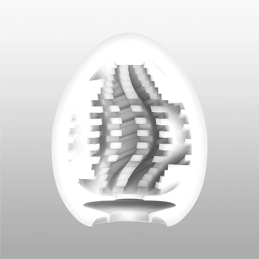 Мастурбатор-яйце Tenga Egg Tornado зі спірально-геометричним рельєфом фото