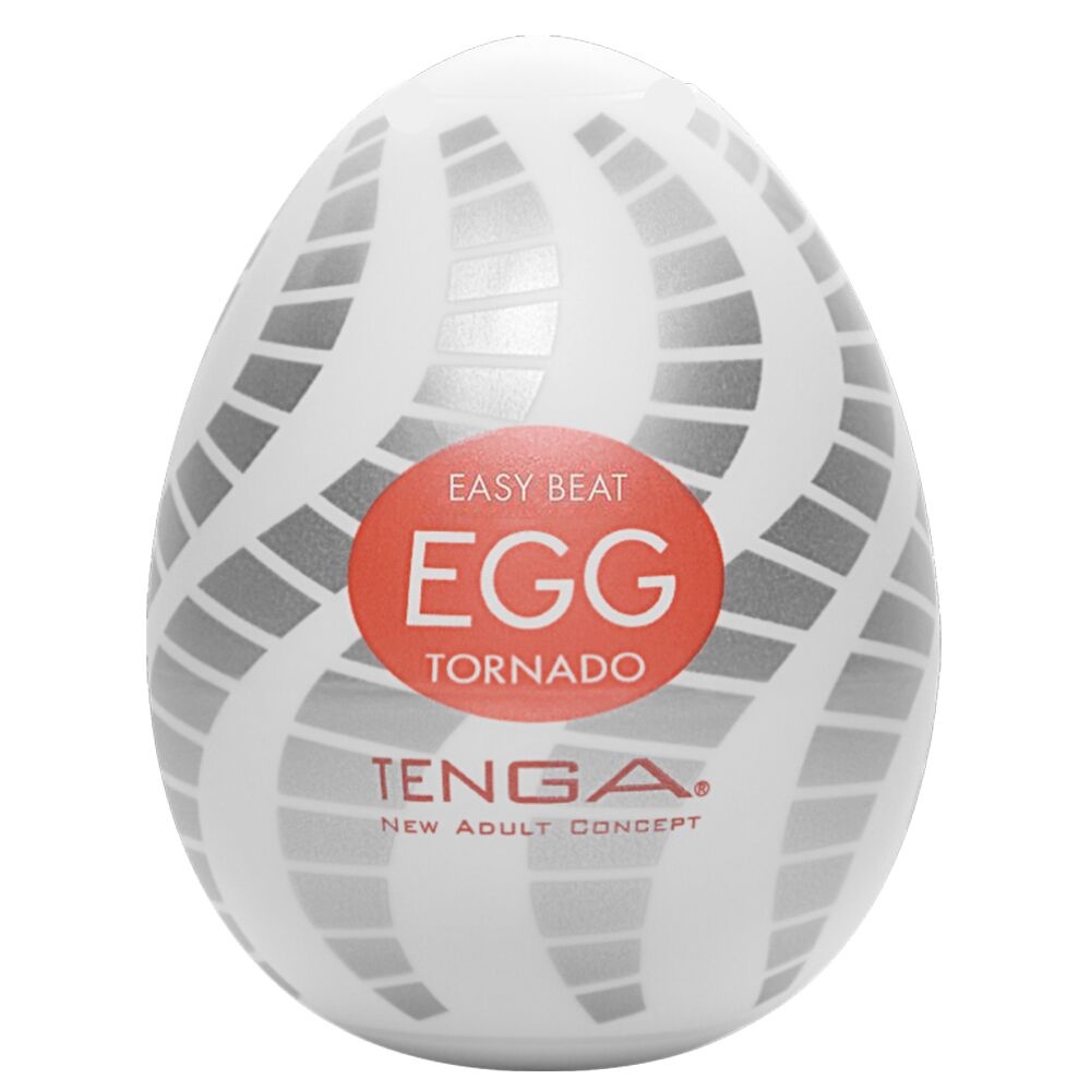 Мастурбатор-яйцо Tenga Egg Tornado со спирально-геометрическим рельефом фото