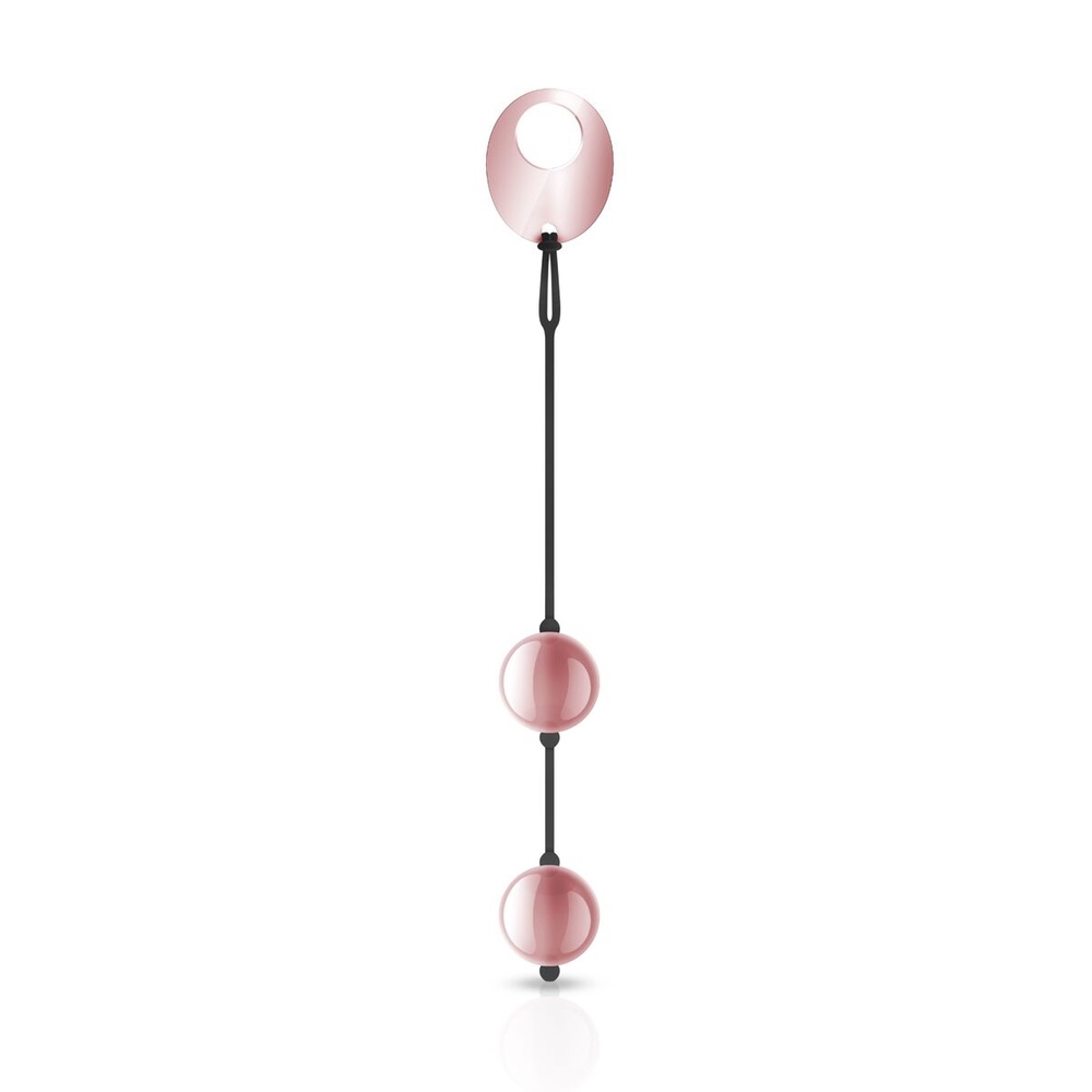 Металлические вагинальные шарики Rosy Gold - Nouveau Kegel Balls, вес 376гр, диаметр 2,8см фото