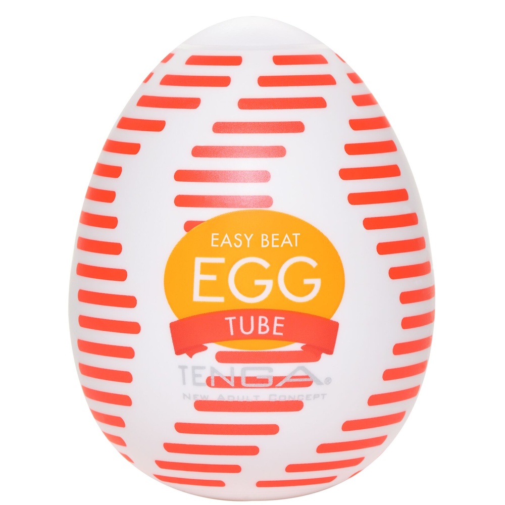 Мастурбатор-яйцо Tenga Egg Tube, рельеф с продольными линиями фото