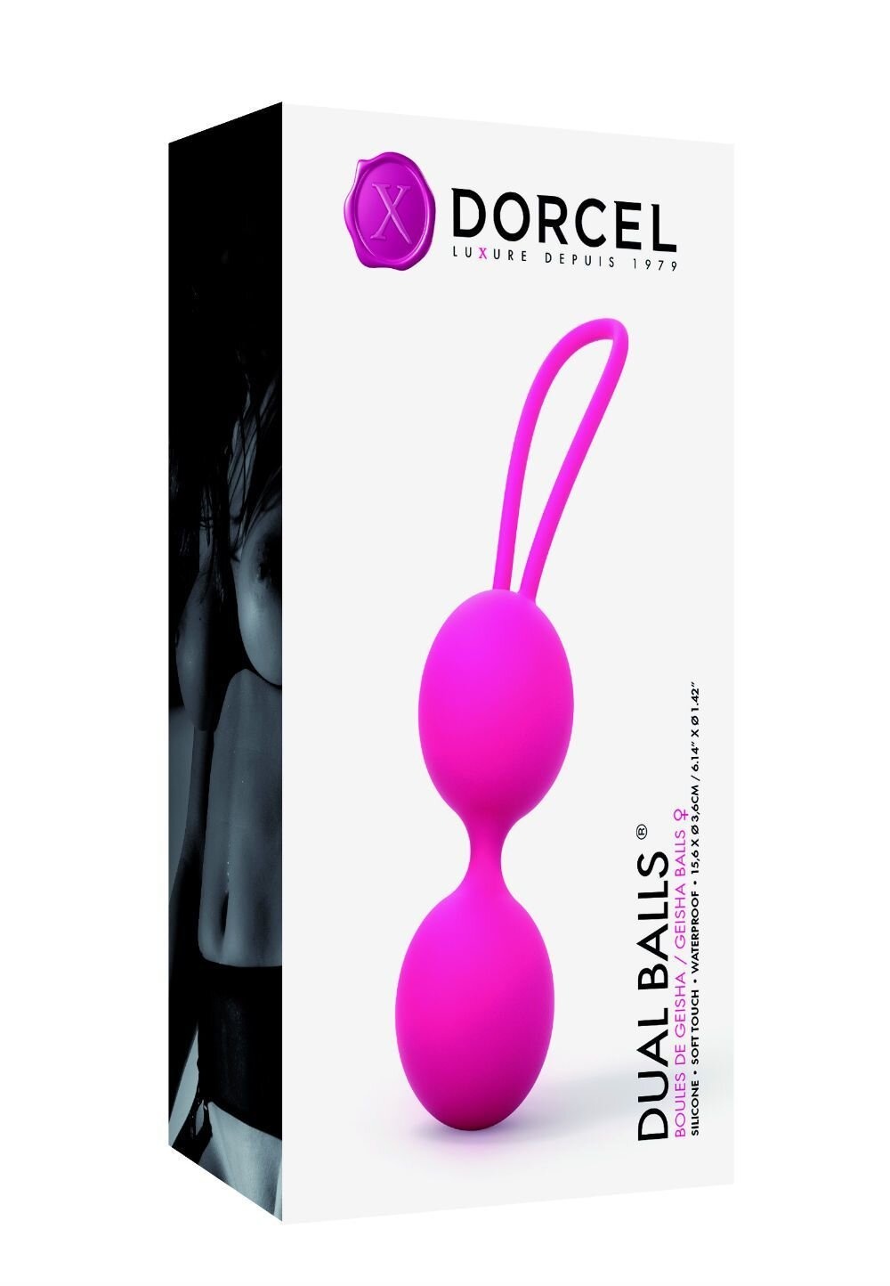 Вагинальные шарики Dorcel Dual Balls Magenta, диаметр 3,6см, вес 55гр фото