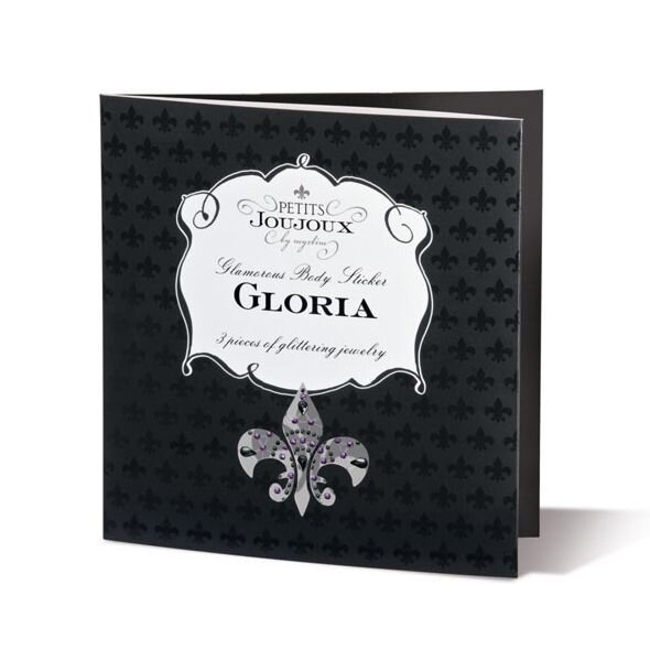 Пестіс з кристалів Petits Joujoux Gloria set of 3 — Black, прикраса на груди і вульву фото