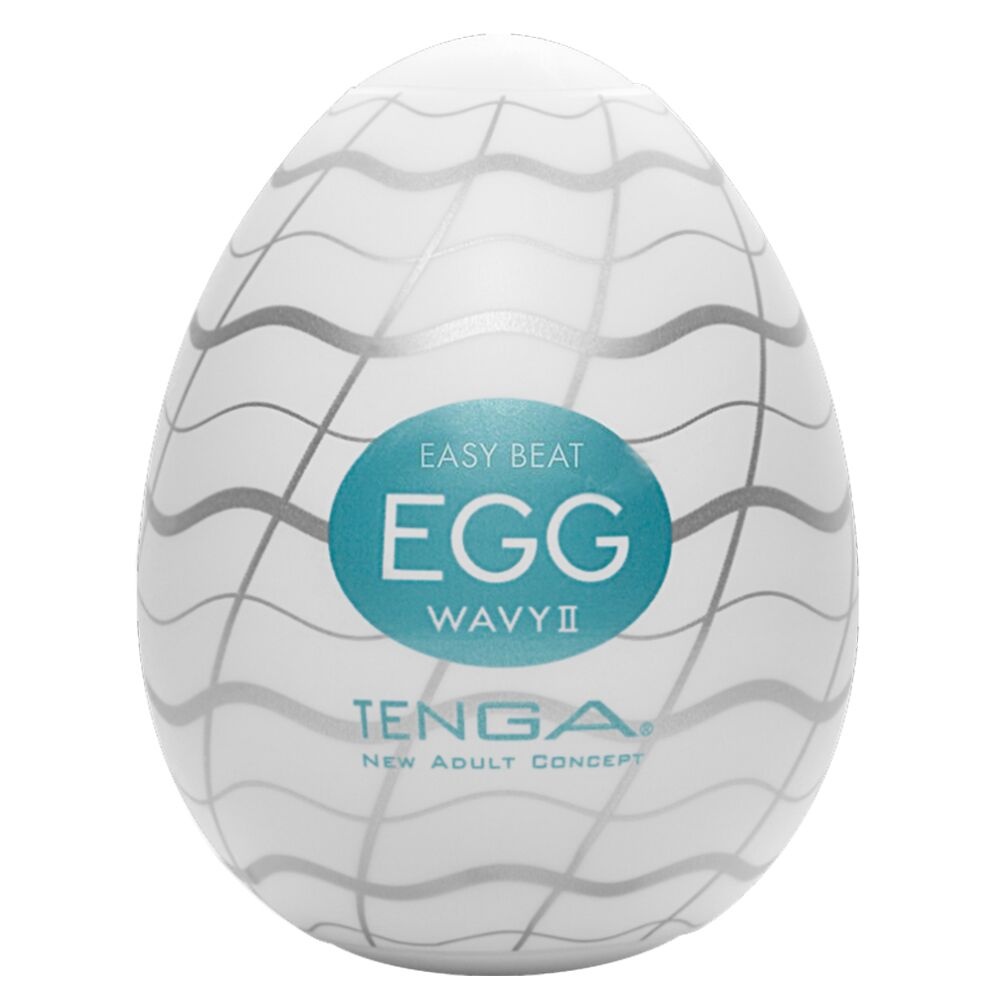 Мастурбатор-яйце Tenga Egg Wavy II з подвійним хвилястим рельєфом фото
