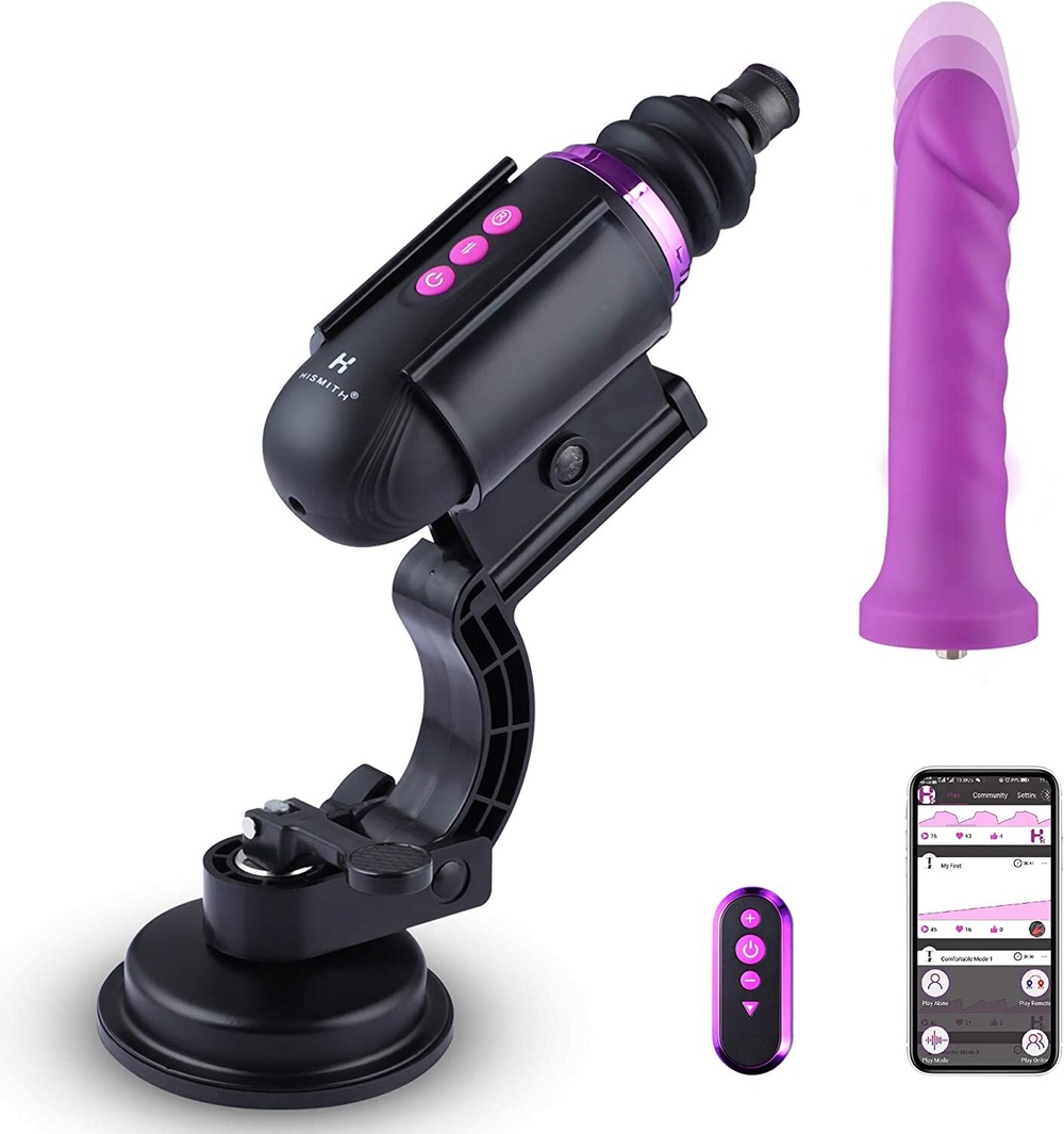 Міні секс-машина Hismith Mini Capsule Sex-Machine with Strong Suction APP, дуже потужна, пульт ДК фото