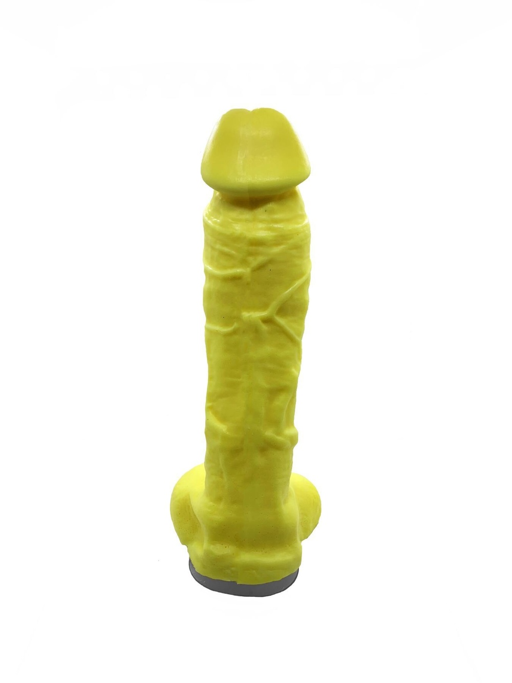 Крафтовое мыло-член с присоской Yellow size XL натуральное фото