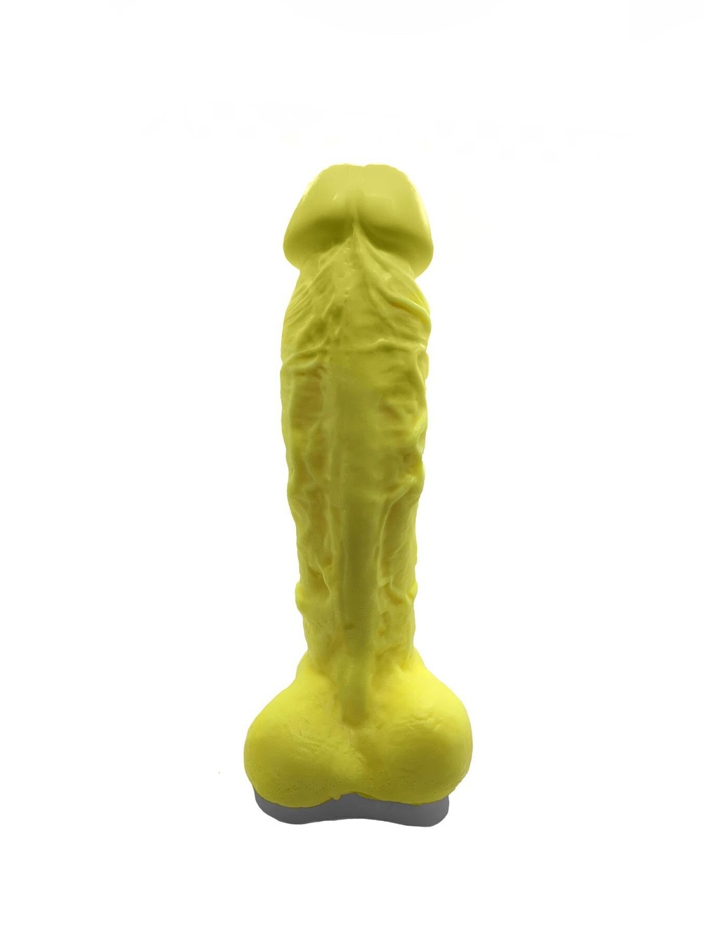 Крафтовое мыло-член с присоской Yellow size XL натуральное фото