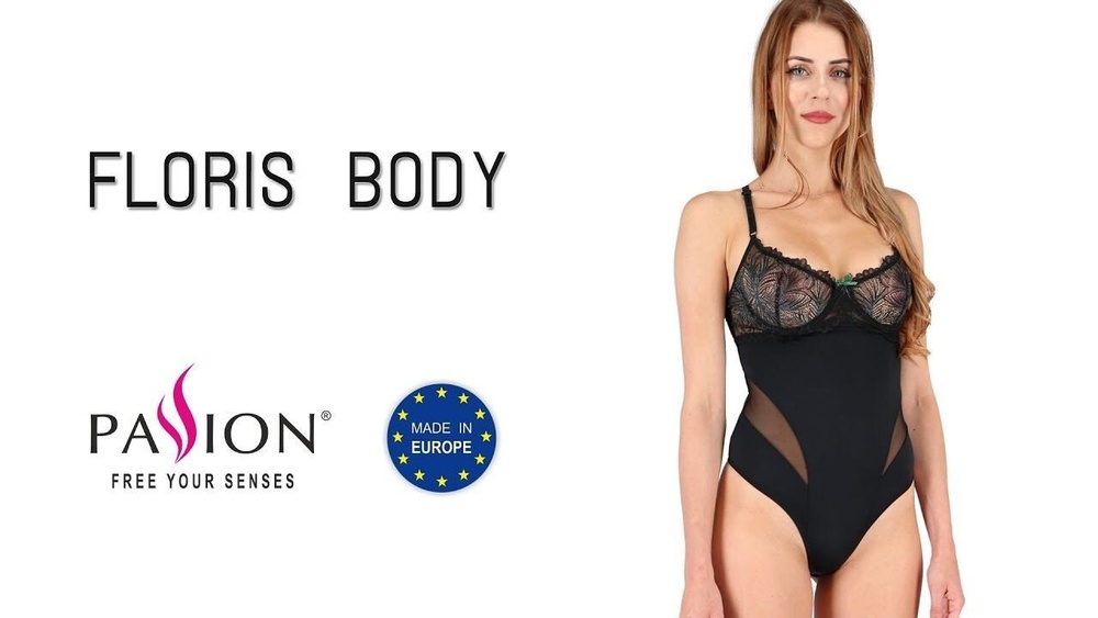 Боді FLORIS BODY black L/XL — Passion Exclusive фото