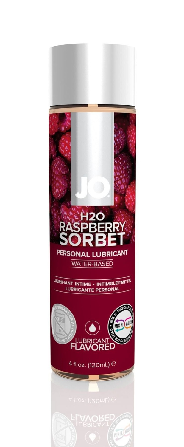 Смазка на водной основе System JO H2O - Raspberry Sorbet (120 мл) без сахара, растительный глицерин фото