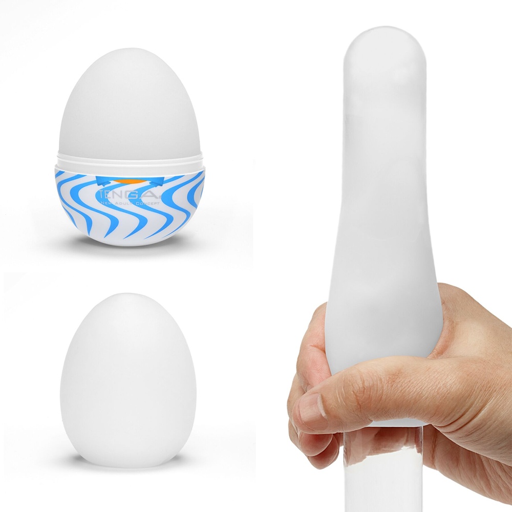 Мастурбатор-яйцо Tenga Egg Wind с зигзагообразным рельефом фото