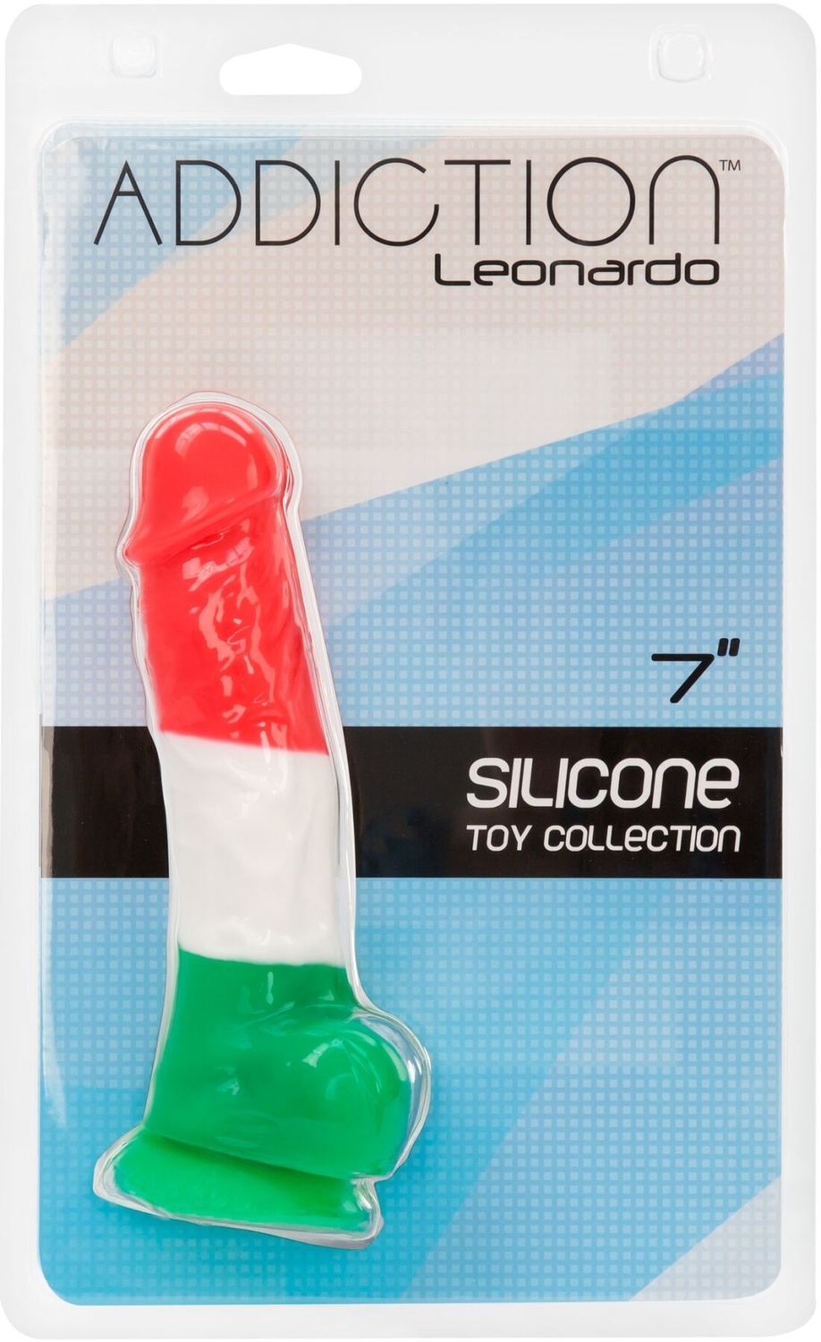 Цветной фаллоимитатор ADDICTION - LEONARDO - 7" - 3 COLOURS, 17,8 см, силикон фото
