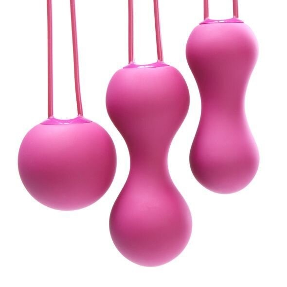 Набір вагінальних кульок Je Joue — Ami Fuchsia, діаметр 3,8-3,3-2,7 см, вага 54-71-100гр фото