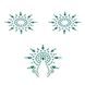 Пестіс з кристалів Petits Joujoux Gloria set of 3 — Green/Blue, прикраса на груди і вульву фото 1