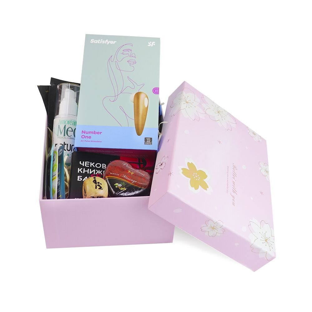Подарочный набор “Желание № 1” клиторальный стимулятор, массажная свеча, книжка желаний и кубик с позами фото