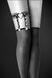 Гартер на ногу Bijoux Pour Toi — WITH HEART AND SPIKES Black, сексуальна підв'язка з сердечком фото 1