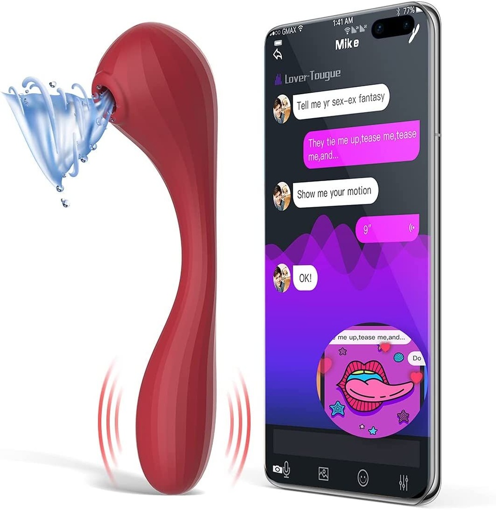 Вакуумний вагінально-кліторальний стимулятор Magic Motion Bobi Red, керування зі смартфона фото