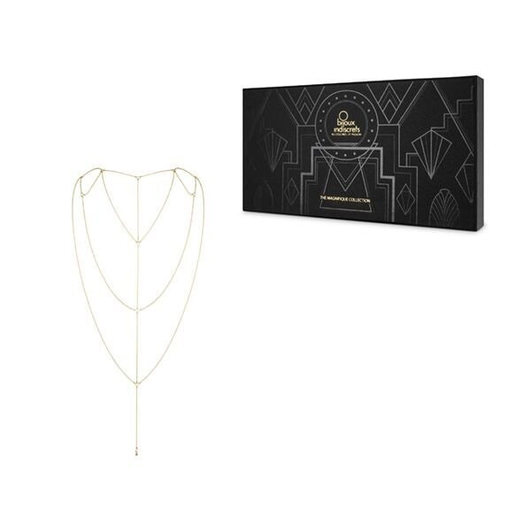 Ланцюжок для спини Bijoux Indiscrets Magnifique Back and Cleavage Chain — Gold, прикраса для тіла фото