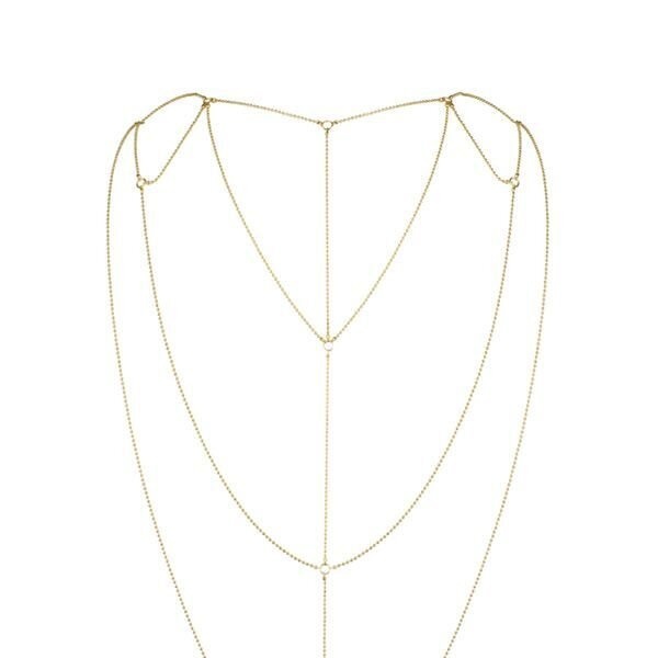 Ланцюжок для спини Bijoux Indiscrets Magnifique Back and Cleavage Chain — Gold, прикраса для тіла фото