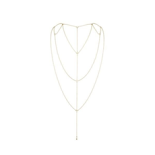Цепочка для спины Bijoux Indiscrets Magnifique Back and Cleavage Chain - Gold, украшение для тела фото