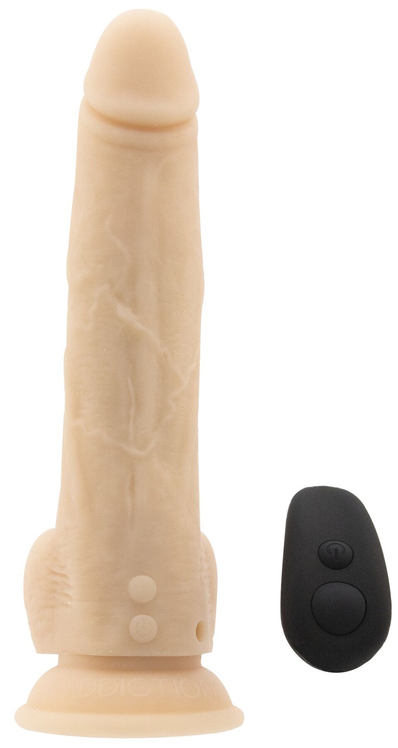 Фалоімітатор ADDICTION - Naked - 9" Thrusting Dildo with Remote - Vanilla фото