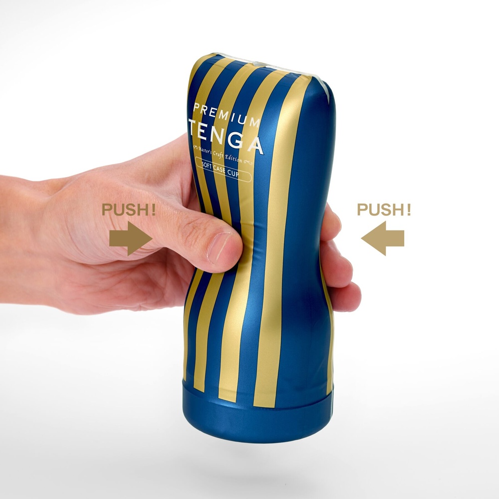 Мастурбатор Tenga Premium Soft Case Cup (м’яка подушечка), стискається фото