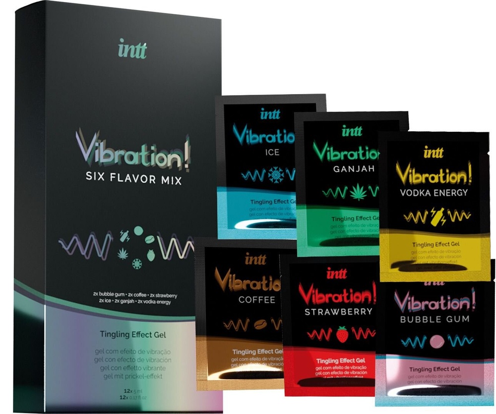 Набор пробников жидкого вибратора Intt Vibration Six Flavor Mix (12 по 5 мл) фото