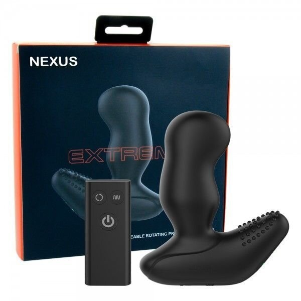 Масажер простати Nexus Revo Extreme з голівкою, що обертається і пультом дистанційного керування, макс діаметр 5,4 см фото