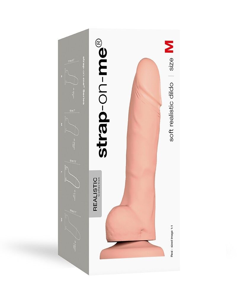 Реалістичний фалоімітатор Strap-On-Me SOFT REALISTIC DILDO Vanilla - Size M фото