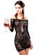 Сукня-сітка з декольте Anne De Ales FETISH DINNER Black XL, спущене плече фото 1