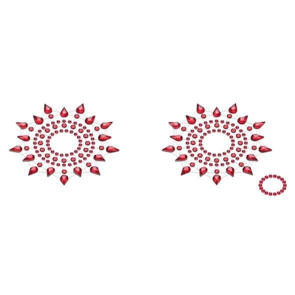 Пестіс з кристалів Petits Joujoux Gloria set of 2 — Red, прикраса на груди фото