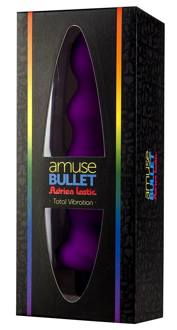 Анальна пробка з вібрацією Adrien Lastic Bullet Amuse Purple, макс. діаметр 3,9 см фото