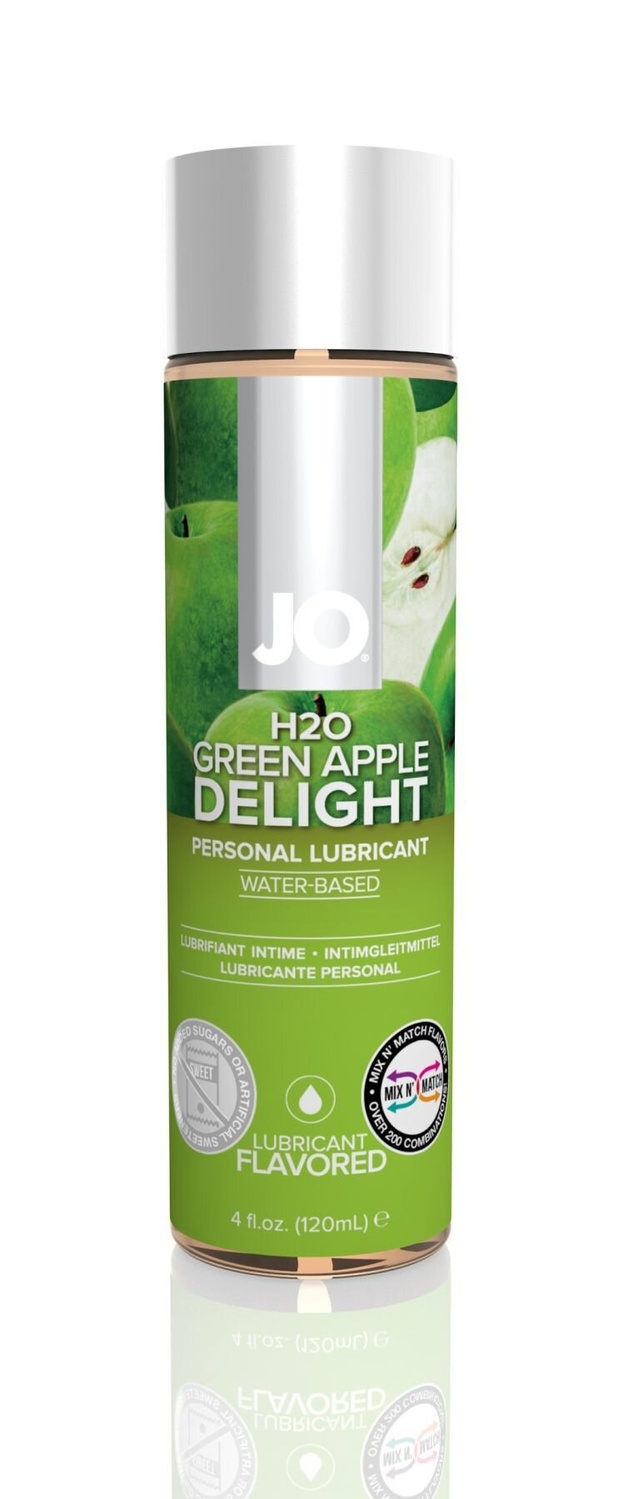 Змазка на водній основі System JO H2O — Green Apple (120 мл) без цукру, рослинний гліцерин фото