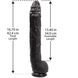 Фалоімітатор Doc Johnson Dick Rambone Cock Black (в ПЕ пакеті!), Діаметр 6 см, довжина 42 см, ПВХ фото 7