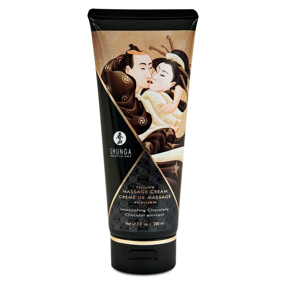 Їстівний масажний крем Shunga Kissable Massage Cream — Intoxicating Chocolate (200 мл) фото