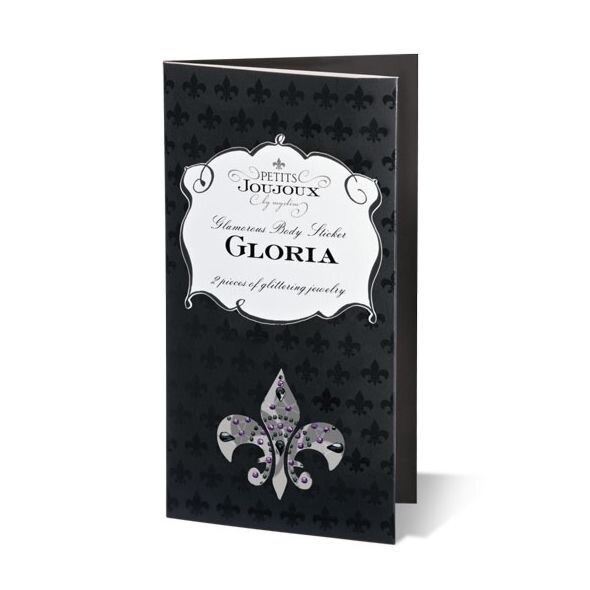 Пестіс з кристалів Petits Joujoux Gloria set of 2 — Black/Purple, прикраса на груди фото