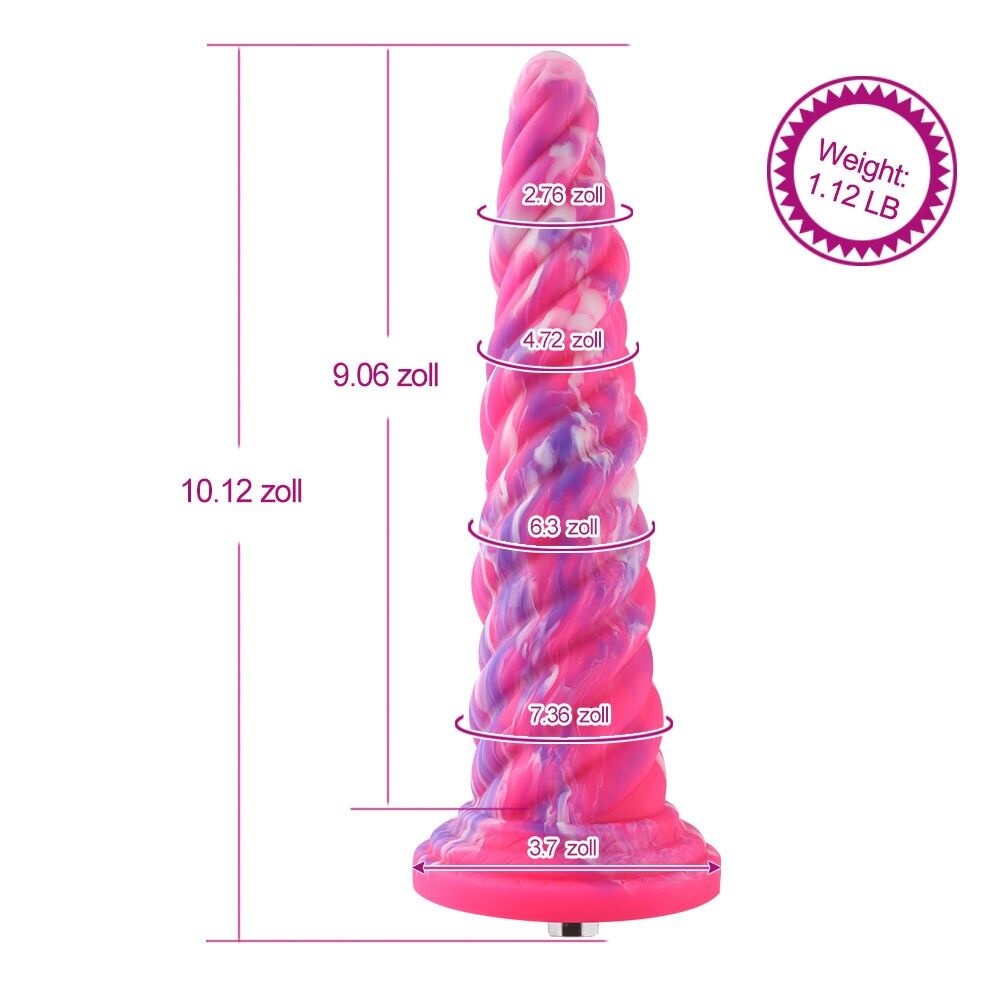 Фантазійний фалоімітатор 10.12″ для секс-машин Hismith Silicone Dildo rose Monster Series, система K фото