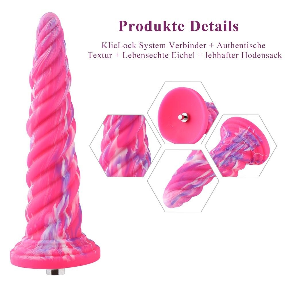 Фантазійний фалоімітатор 10.12″ для секс-машин Hismith Silicone Dildo rose Monster Series, система K фото